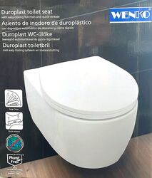 Wenko ,WC-Sitz   , Toilettensitz mit Absenkautomatik,   Rostfrei antibakteriell