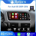 8-Kern 6+128G WiFi Für Audi Q5 8R 2009-16 BT 4G 8.8" Android14 Autoradio CarPlay