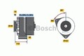 BOSCH 0 986 034 230 Lichtmaschine Generator LiMa 65A 14V für VW SCIROCCO (53B)