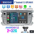 Carplay DAB+ Android 12 Autoradio GPS RDS Kamera Für Ford Focus 2 Mondeo C S Max