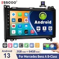 9" Android13 64G GPS Autoradio Kam Carplay Für Benz A/B Klasse W639 W906 W169 FM