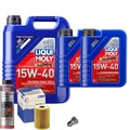 Motoröl 15W40 LIQUI MOLY 7L+MAHLE Ölfilter+Ölschlammspülung+Ölablassschraube