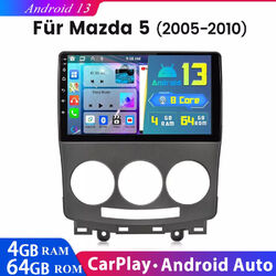 Autoradio Für Mazda 5 CR19 2005-2010 GPS NAVI WIFI 4G+64G CarPlay Android 13 BT