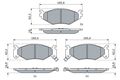BOSCH 0 986 424 892 Bremsbelagsatz, Scheibenbremse für CHRYSLER PLYMOUTH