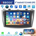 9" 2+64G Android 13 Carplay Autoradio GPS Navi WIFI RDS BT Für Mazda 3 2010-2013