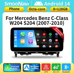 10.25" Android 14 Autoradio DAB GPS Nav Unit CarPlay Für Benz C Class W204 S204
