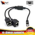 LAN Splitter RJ45 Verteiler 1 Auf 2 Für Ethernet Kabel Extender Netzwerk Adapter