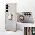 Für Samsung S25 S24 Ultra S22 S23 FE A34 A56 TPU Schlicht Handyhülle mit Ständer
