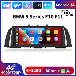 10.25 Android 14 GPS Autoradio Navi BT Für BMW 5er F10 11 mit NBT CarPlay 6+128G