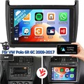 DAB+ Für VW Polo 6R 6C 2009-2017 9"Autoradio Android 14 Carplay GPS 2+64G BT KAM