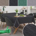 Wachstuch Tischdecke abwaschbar Wachstuchtischdecke Gartentischdecke Leinenoptik