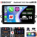 8-Kern Autoradio Für Toyota Auris 2006-12 Android 14 128G CarPlay DAB+ KAM GPS