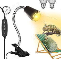 Heizlicht Terrarium Aquarium Wärmelampe MIT Timer Reptilien Strahler UVA UVB
