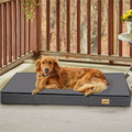 Orthopädisch Hundebett L-XXXL Hundesofa mit Abnehmbar Bezug Plüsch Matratze Grau