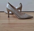 NEU / PETER KAISER Damen Luxus Pumps Schuhe Gr. 39 UK 6 Lackleder Beige Leder
