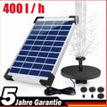400L/H SPRINGBRUNNEN SOLAR PUMPE TEICHPUMPE BRUNNEN FONTÄNE GARTEN WASSERSPIEL