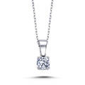 0,25 Carat Brillant Schliff Diamant Halskette 14 Karat Weißgold H70008