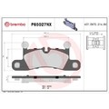 1x Bremsbelagsatz, Scheibenbremse BREMBO P65027NX passend für AUDI PORSCHE VW