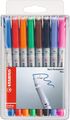 Folienstift - STABILO OHPen universal - wasserlöslich fein - 8er Pack - mit 8 ve