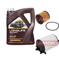KAMOKA Inspektionspaket MANNOL Longlife 5W-30 5L für VW Golf V 1.4 TSI Seat