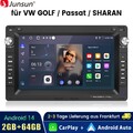 Carplay Android14 2+64G Autoradio GPS Navi DAB+ Für VW Polo Golf IV Passat B5 T5