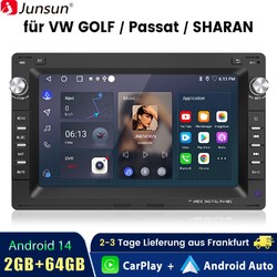Carplay Android14 2+64G Autoradio GPS Navi DAB+ Für VW Polo Golf IV Passat B5 T5