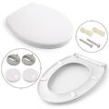 Wc Sitz mit Absenkautomatik Toilettendeckel Klodeckel Duroplast O-Form Soft Clos