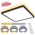 LED Decken-Lampe 3 Farbige Dimmbar Deckenleuchte Wohnzimmer Flur Eingang Küche