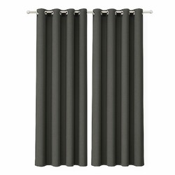 Dekoschal Ösen-Gardine 2er Pack Komplett Set, Vorhang Schal Blickdicht Öse Ellen
