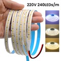 230V LED Streifen Stripe Leiste Band 2835 Wasserdicht Lichterkette Selbstklebend