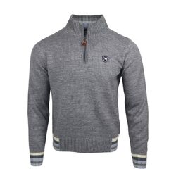 Herren Pullover Half Zip High Neck Wolle Acryl Dick Strickpullover Pulli