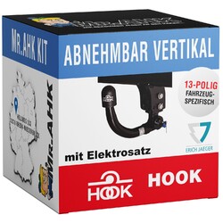 Hook Anhängerkupplung vert. abnehmbar für MB C-Klasse 07-14 + 13polig spezifisch