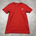 Herren The Nike T-Shirt rot klassisch bestickt Logo Größe S Pit to Pit 18""