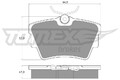 Bremsbelag Satz Bremsscheibe Scheibenbremse Tomex Brakes Hinten für Fiat