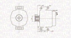 MAGNETI MARELLI 063731481010 Lichtmaschine Generator 115A 12V