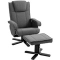 Relaxsessel mit Hocker, drehbarer Fernsehsessel mit Liegefunktion, Wippfunktion
