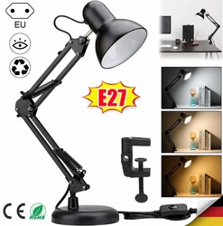 Retro LED Lampe Schreibtischlampe Arbeitslampe Gelenkarm Leselampe Tischlampe DE