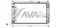 AVA Quality Cooling Aia2099 Kühler Wasserkühler Motorkühler für Audi 1994 - 1994