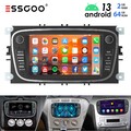 Autoradio Android 13 GPS Navi WIFI RDS Für Ford Focus MK2 Mondeo C S Max Galaxy