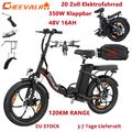 Cheevalry 20 Zoll 48V 16AH Elektrofahrrad 250W Fahrrad Klapprad Fat City E-Bike