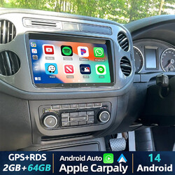 2+64GB Android 14 Autoradio Carplay DSP WiFi GPS Navi für VW Tiguan 5N Golf Plus