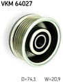 SKF VKM64027 Umlenk-/Führungsrolle für Keilrippenriemen Umlenkrolle für Mazda 