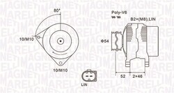 MAGNETI MARELLI 063731970010 Alternator for FORD,MAZDA