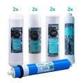 ! Premium !Ersatzfilter Set 1 Jahr Umkehrosmose Anlage 5 Stufen (100GPD Membran)