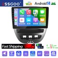 Android 14 32G Autoradio Carplay GPS Navi für Toyota Aygo Citroen C1 Peugeot 107
