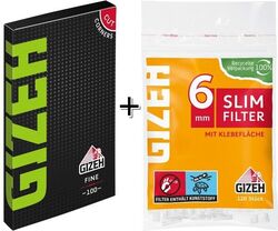 GIZEH Slim Filter [20x120] + GIZEH Papier Black Fine Filter Magnet [20x100]