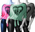 Damen Sommer 3/4 Ärmel Langarm Kurzarm T-Shirt Shirt Bluse Top Basis Spitze