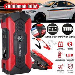 28000mah Auto Starthilfe Jump Starter Pack 12V Booster Power Bank USB Ladegerät