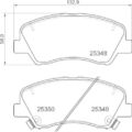 1x Bremsbelagsatz, Scheibenbremse BREMBO P 30 122 passend für HYUNDAI KIA