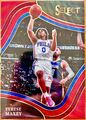 Tyrese Maxey 2021/22 Panini Select Courtside RED WAVE PRIZM #245 76ers MIP SP🔥